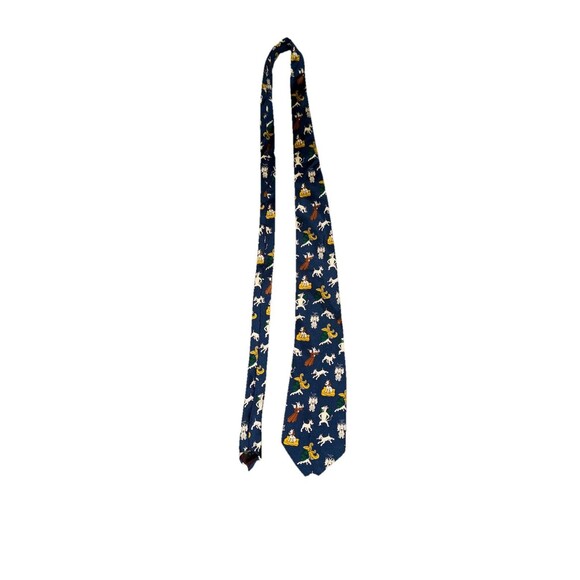 The Adventures of Tintin Neck Tie Men's Silk Color Blue Rare And Beautiful Italy - Picture 4 of 4